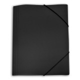 Mapa documente A4 cu elastic plastic Skag negru