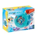 Cumpara ieftin Set figurina Playmobil 1.2.3. - Roata de apa cu pui de rechin
