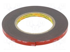 Bandă de fixare 3M acril neagră 9mm x 5,5m x 1,6mm