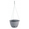 Ghiveci decorativ, rotund,​​​​​​​ gri, 23x14.5 cm, Splofy WS, Prosperplast