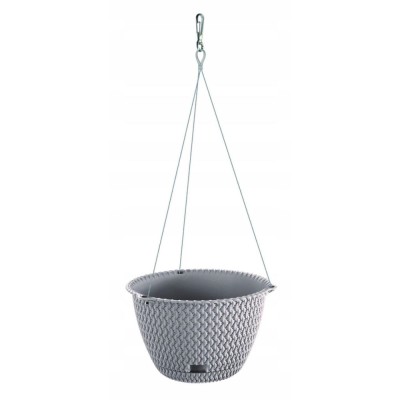 Ghiveci decorativ, rotund,​​​​​​​ gri, 23x14.5 cm, Splofy WS foto