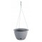 Ghiveci decorativ, rotund,​​​​​​​ gri, 23x14.5 cm, Splofy WS