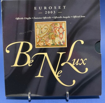 BENELUX 2003 -3 Seturi monetarie 1 cent -2 euro + medalie -folder/BU foto
