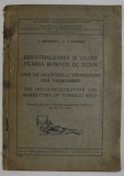 INDUSTRIALIZAREA SI VALORIFICAREA SEMINTEI DE TUTUN de V. ARGIRESCU si I. VLADESCU , 1936, TEXT IN ROMANA , GERMANA , ENGLEZA