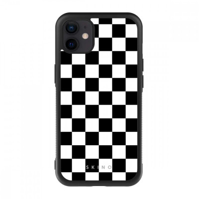 Husa iPhone 11 - Skino Squared, alb - negru foto