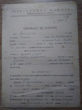 Ministerul Muncii / CONTRACT DE UCENICIE (băiat de prăvălie) - 1942