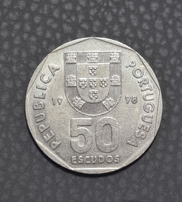 Portugalia 50 escudos 1998 foto