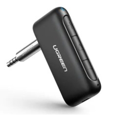 ADAPTOR Bluetooth Jack 3.5 Ugreen, &quot;CM276&quot; acumulator inclus, microfon inclus, convertor audio wireless, versiune bluetooth 5.0, negru &quot;70303&quot; (timbru