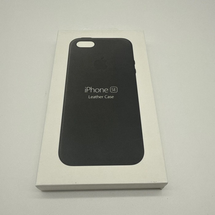 Husa de protectie Apple iPhone SE Leather Case Black