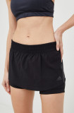 Cumpara ieftin Adidas Performance pantaloni scurți de alergare run icons femei, culoarea negru, cu imprimeu, medium waist