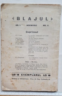 Revista &amp;bdquo;Blajul&amp;rdquo; &amp;ndash; Anul I, Nr. 11, Noiembrie 1934 &amp;ndash; Ag&amp;acirc;rbiceanu, Giurescu foto