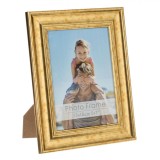 Ramă Foto Aruie, 13x18 cm, Culoare Aurie, Montare Verticală și Orizontală, Oem