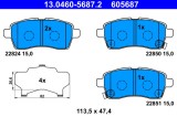 ATE 13.0460-5687.2 set placute frana,frana disc