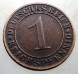 B.210 GERMANIA WEIMAR 1 REICHSPFENNIG 1934 D