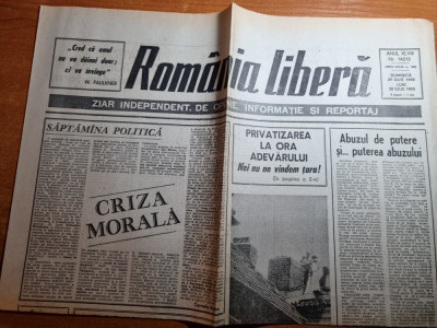 romania libera 29-30 iulie 1990-privatizarea la ora adevarului foto