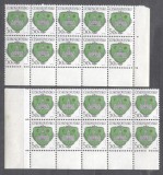 Czechoslovakia 1990 City coat of arms 50H x 20 in blocks MNH S.627