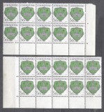 Czechoslovakia 1990 City coat of arms 50H x 20 in blocks MNH S.627, Nestampilat