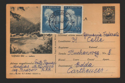 CPIB 21587 - CARTE POSTALA - TUSNAD BAI, VEDERE, 1964 foto