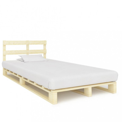 Cadru de pat din paleți, 120 x 200 cm, lemn masiv de pin foto