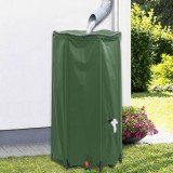 Rezervor Apă Pliabil vidaXL 100L, PVC, Robinet și Filtru, Verde, Gradina