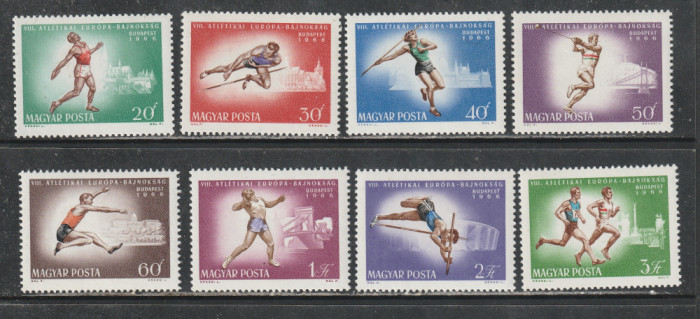 Ungaria 1966 - Campionatele Europene de Atletism Budapesta 8v MNH