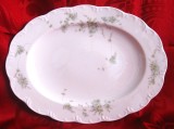 PLATOU PORTELAN ROSENTHAL CLASSIC ROSE MODEL CATHERINE STIL MONBIJOU CU DECOR FLORAL ANUL 1975 32 CM