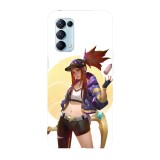 Husa compatibila cu Oppo A55, Viceversa, model KDA Akali, Silicon, TPU, Transparent, Carcasa