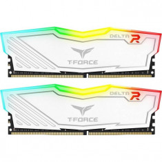 Memorie TeamGroup T-Force Delta RGB White 16GB (2x8GB) DDR4 3600MHz CL18 Dual Channel Kit foto
