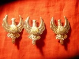 3 Insigne Aviatie - Vanatori cl. I ,II ,III ,metal si email h=5cm