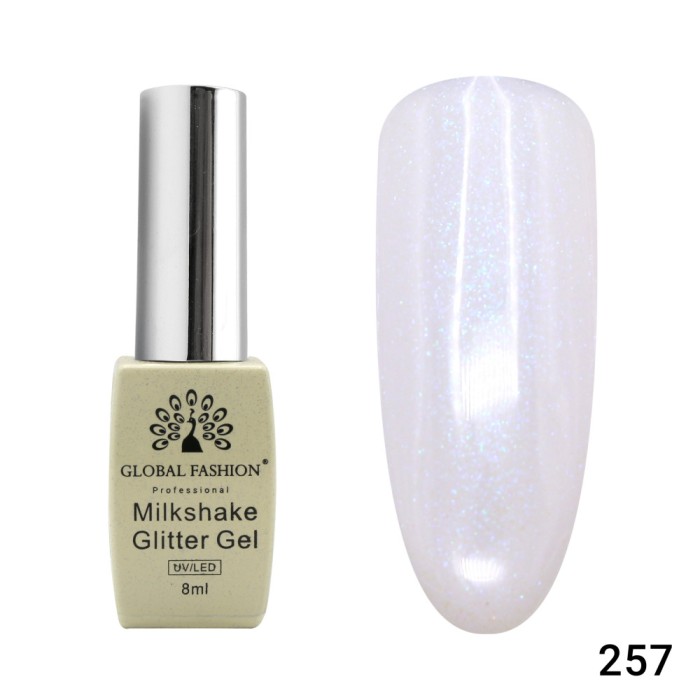 Oja semipermanenta, Milkshake Glitter, Global Fashion 8ml, 257