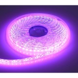 Banda led exterior 12v, 600LEDS SMD 2835, 5M, IP65, siliconat, Roz
