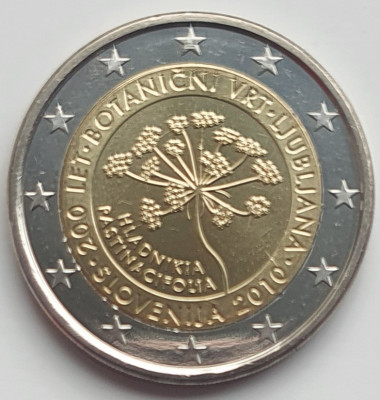 Slovenia 2 euro 2010 UNC - Ljubljana Botanical Garden - km 94 - E001 foto