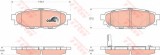 Set placute frana,frana disc SUBARU LEGACY V Combi (BM, BR) (2009 - 2016) TRW GDB3373