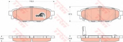 Set placute frana,frana disc SUBARU LEGACY IV Combi (BL, BP, B13) (2003 - 2016) TRW GDB3373 foto