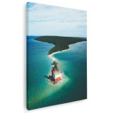 Tablou insula in mijlocul oceanului Tablou canvas pe panza CU RAMA 40x60 cm