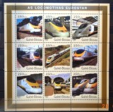 GUINEA-BISSAU 2001 - LOCOMOTIVE EUROSTAR. BLOC MNH, DG10, Nestampilat