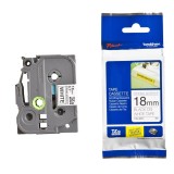 Banda Laminata WB Black on White TZS241-WB 18mm compatibil cu Brother P-Touch D400|D450|D600VP|E300VP|E550WVP|H500|P700|P750W 8m