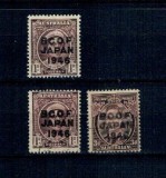 Ocupatia Australiana in Japonia 1946 - Mi.No. 2-3, supratipar pe Australia
