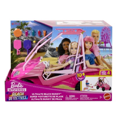 BARBIE MYSTERIES DETECTIVI PE PLAJA MASINUTA BUGGY SI ACCESORII foto