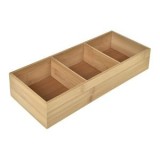 Cutie Organizatoare din Bambus cu 3 Compartimente, 38x7x15 cm, CMCLASS