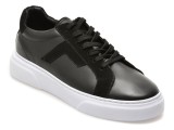 Pantofi sport LOST negri, LST113, din piele naturala