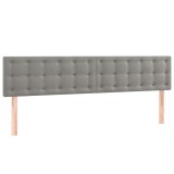 Cumpara ieftin Tablii de pat, gri deschis, 160x5x78/88 cm, catifea