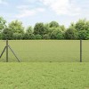VidaXL Gard de s&acirc;rmă sudată cu 13 st&acirc;lpi gri 0.4x100 m din oțel