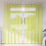 vidaXL Perdele din voile cu tablă 2 buc Verde măr 4102253