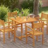 VidaXL Blat de masă pătrată, 90 x 90 x 2,5 cm, lemn masiv de tec 48991