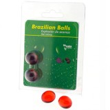 TALOKA - 2 BRAZILIAN BALLS STRAWBERRY &amp; CHOCOLATE INTIMATE GEL
