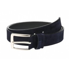 Curea barbati eleganta din piele naturala intoarsa bleumarin 3.5 cm - CK2283BLM