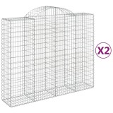 Cumpara ieftin Cosuri gabion arcuite 2 buc, 200x50x160/180 cm, fier galvanizat