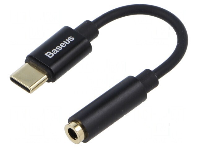 Cablu Jack 3,5mm la USB C, 0,05m, Negru