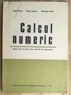 Calcul numeric pentru anul III liceu- Virgil Brisca, Bucur Ionescu foto